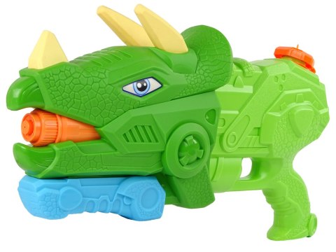 DUŻY PISTOLET NA WODĘ 1330ML DINOZAUR TRICERATOPS SIKAWKA WODNA ZASIĘG 8M