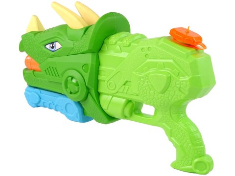 DUŻY PISTOLET NA WODĘ 1330ML DINOZAUR TRICERATOPS SIKAWKA WODNA ZASIĘG 8M