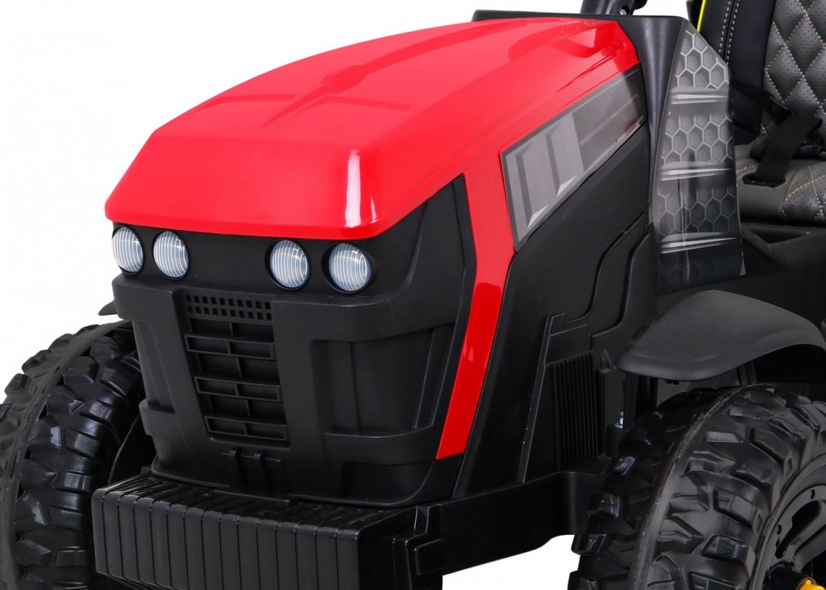 Traktor Titanium Z Przyczepą Czerwony