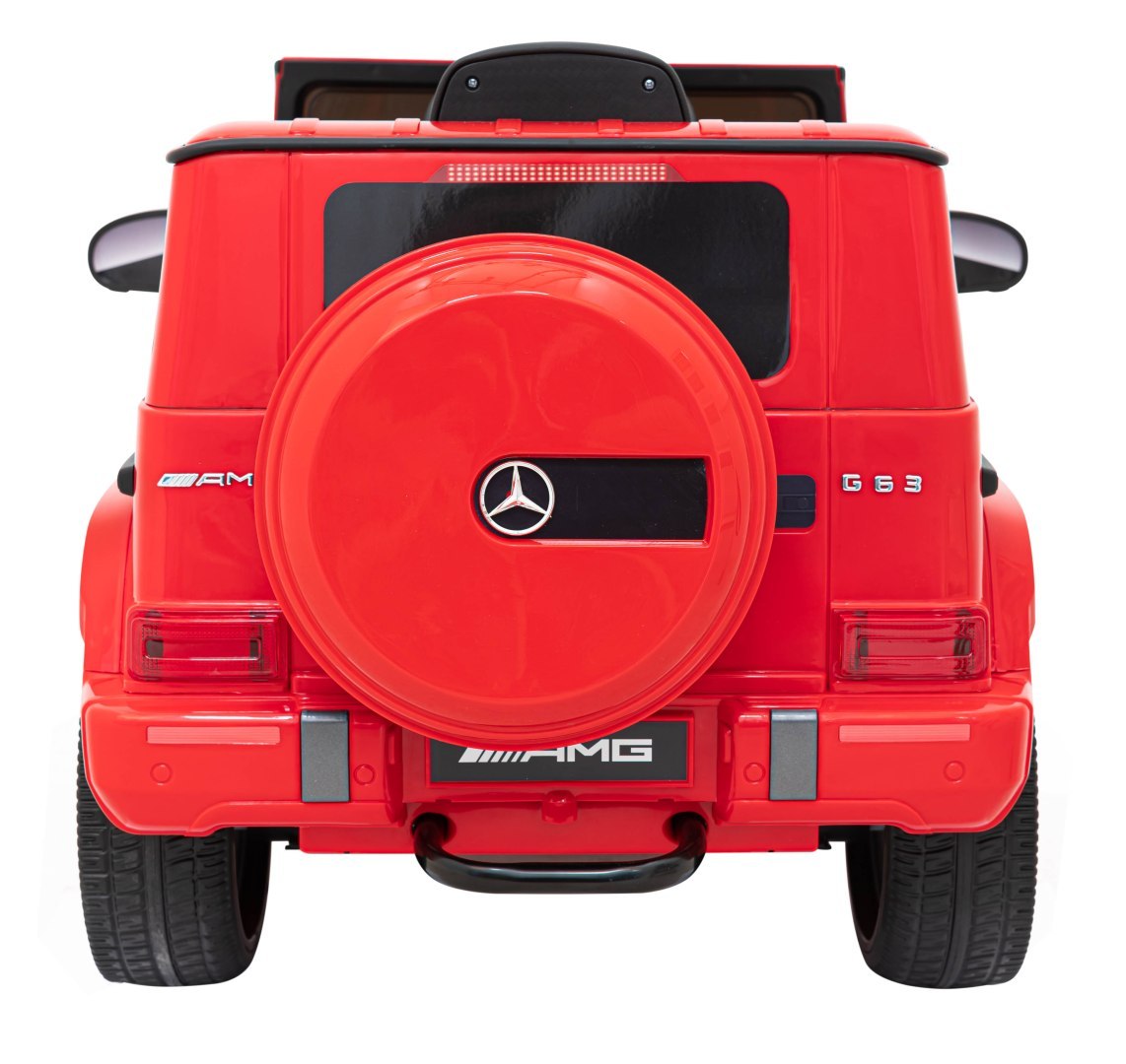 Mercedes AMG G63 dla dzieci Czerwony + Pilot + MP3 LED + Wolny Start + EVA + Pasy