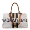 Childhome torba mommy bag paski czarno-złote