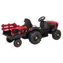 TRAKTOR ELEKTRYCZNY Z PRZYCZEPĄ CZERWONO CZARNY 1033075 TRAKTOR ELEKTRYCZNY Z PRZYCZEPĄ CZERWONO CZARNY 1033075
