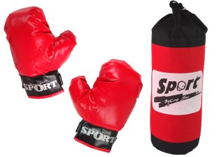 ZESTAW BOKSERSKI TRENINGOWY DLA DZIECI MAŁY WOREK 45X16CM RĘKAWICE BOXING SET