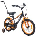 Rowerek dla chłopca 16 cali Tracker bike z pchaczem neon pomarańczowy Rowerek dla chłopca 16 cali Tracker bike z pchaczem neon pomarańczowy