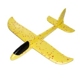 Szybowiec samolot styropianowy 8LED 48x47cm żółty