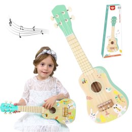 TOOKY TOY Drewniane Ukulele Gitara dla Dzieci 3+