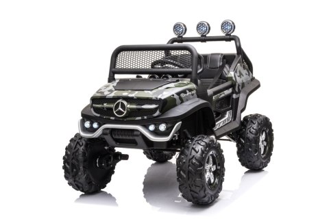 AUTO NA AKUMULATOR SAMOCHÓD MERCEDES UNIMOG S LAKIER 4X4 LED SKÓRA PILOT EVA