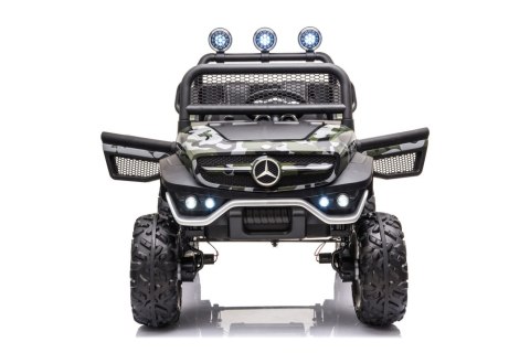 AUTO NA AKUMULATOR SAMOCHÓD MERCEDES UNIMOG S LAKIER 4X4 LED SKÓRA PILOT EVA