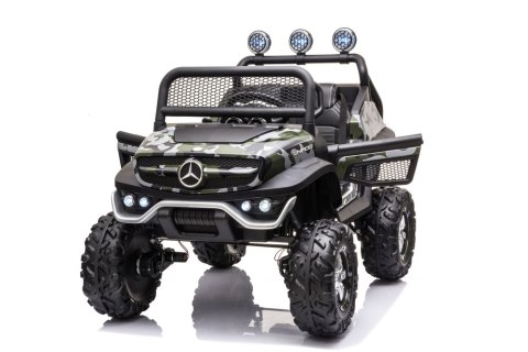 AUTO NA AKUMULATOR SAMOCHÓD MERCEDES UNIMOG S LAKIER 4X4 LED SKÓRA PILOT EVA