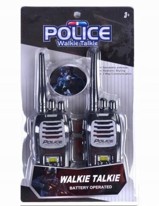 WALKIE TALKIE KRÓTKOFALÓWKI POLICYJNE ZESTAW DLA DZIECI ZGINANE ANTENY