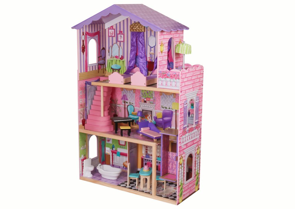 Domek Drewniany Stella Trzy Piętra Balkon Winda 126 cm Domek Drewniany Stella Trzy Piętra Balkon Winda 126 cm