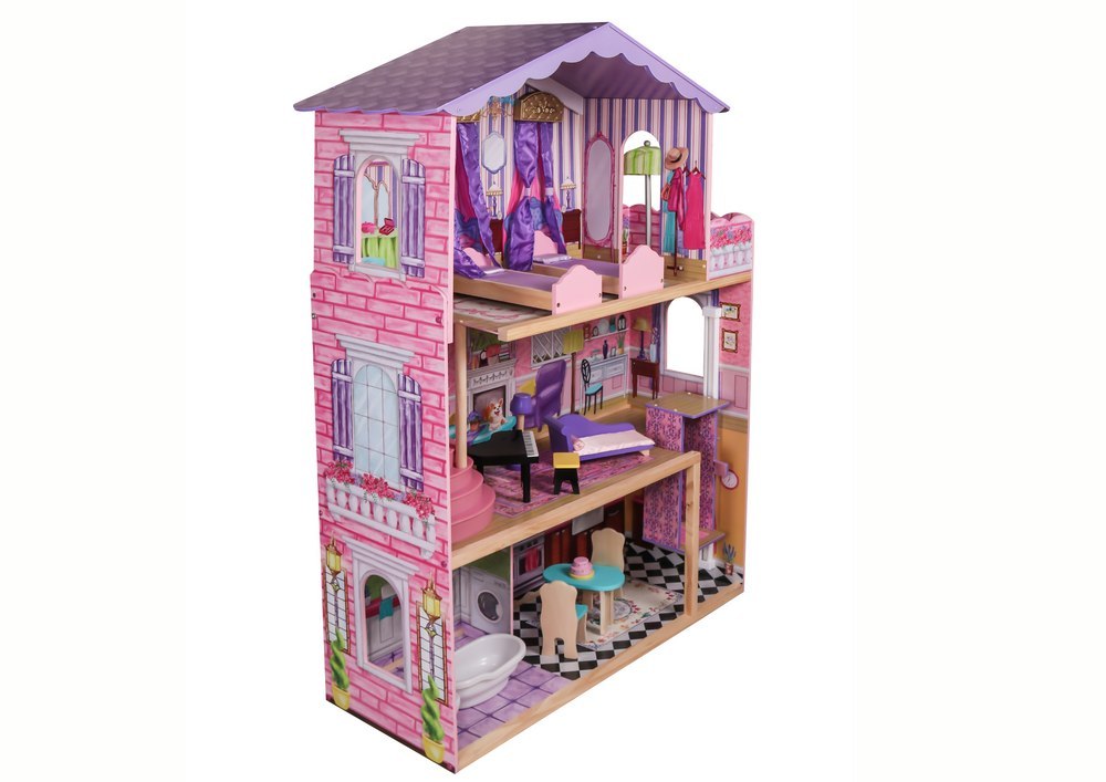 Domek Drewniany Stella Trzy Piętra Balkon Winda 126 cm Domek Drewniany Stella Trzy Piętra Balkon Winda 126 cm