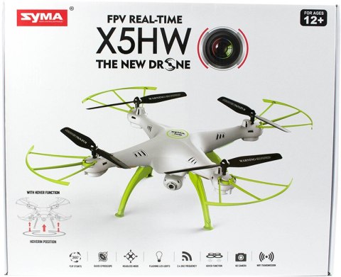 Dron RC Syma X5HW kamera FPV WiFi 2,4GHz biały