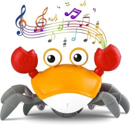 Krab pełzający interaktywny z dźwiękiem żółty