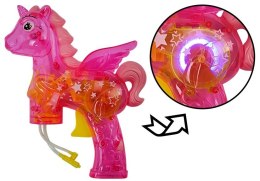 Pistolet do baniek mydlanych jednorożec różowy
