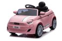 Auto na akumulator Jeździk FIAT 500 Elektro jasny róż