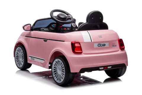 Auto na akumulator Jeździk FIAT 500 Elektro jasny róż Auto na akumulator Jeździk FIAT 500 Elektro jasny róż