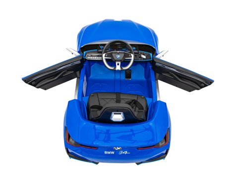 Autko BMW i4 na akumulator dla dzieci Niebieski + Wolny Start + EVA + Ekoskóra + Audio LED + Pilot Autko BMW i4 na akumulator dla dzieci Niebieski + Wolny Start + EVA + Ekoskóra + Audio LED + Pilot
