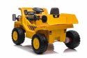 Wywrotka Caterpillar na akumulator dla dzieci Żółty + Ruchomy kiper + Łopatka + Megafon + Audio LED + Ekoskóra Wywrotka Caterpillar na akumulator dla dzieci Żółty + Ruchomy kiper + Łopatka + Megafon + Audio LED + Ekoskóra