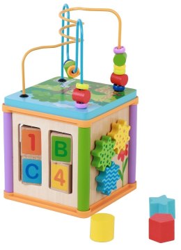 Zabawka drewniana kostka edukacyjna manipulacyjna sorter 30 cm