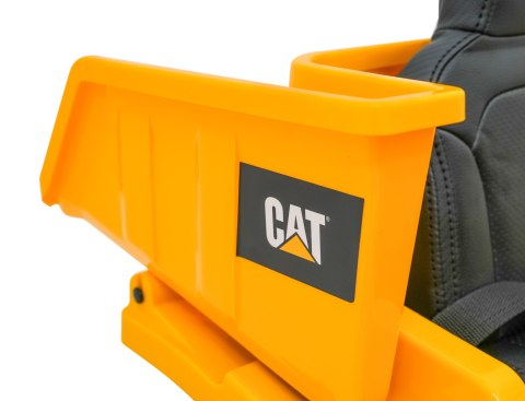 Wywrotka Caterpillar na akumulator dla dzieci Żółty + Ruchomy kiper + Łopatka + Megafon + Audio LED + Ekoskóra Wywrotka Caterpillar na akumulator dla dzieci Żółty + Ruchomy kiper + Łopatka + Megafon + Audio LED + Ekoskóra