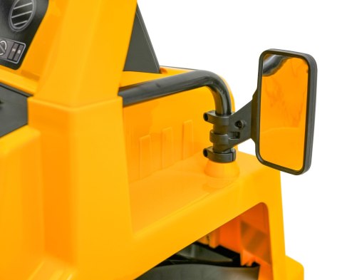 Wywrotka Caterpillar na akumulator dla dzieci Żółty + Ruchomy kiper + Łopatka + Megafon + Audio LED + Ekoskóra Wywrotka Caterpillar na akumulator dla dzieci Żółty + Ruchomy kiper + Łopatka + Megafon + Audio LED + Ekoskóra