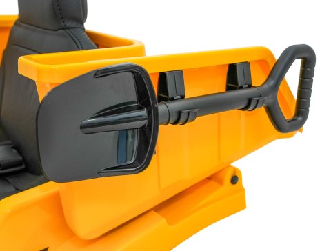 Wywrotka Caterpillar na akumulator dla dzieci Żółty + Ruchomy kiper + Łopatka + Megafon + Audio LED + Ekoskóra Wywrotka Caterpillar na akumulator dla dzieci Żółty + Ruchomy kiper + Łopatka + Megafon + Audio LED + Ekoskóra