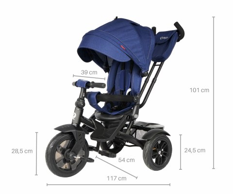 Qplay Rowerek Trójkołowy Premium Navy/Blue Qplay Rowerek Trójkołowy Premium Navy/Blue
