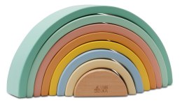Zabawka drewniana duża tęcza komplet 8 klocków, montessori 26 cm