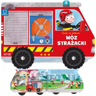 KSIĄŻECZKA ŚWIAT NA KÓŁKACH RUCHOME WÓZ STRAŻACKI