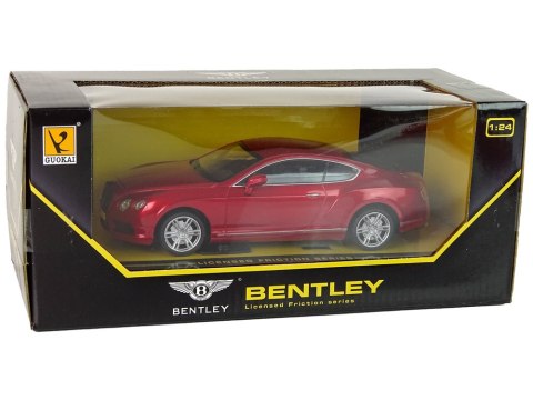 Samochód Bentley 1:24 Napęd Frykcyjny Czerwony