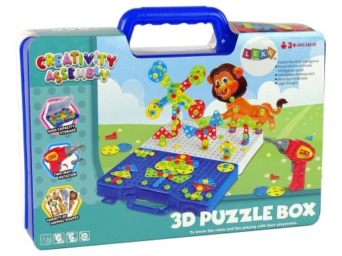 ZESTAW KONSTRUKCYJNY DLA DZIECKA PUZZLE 3D DO ROZKRĘCANIA WKRĘTARKA