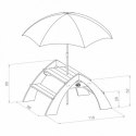 AXI Drewniany Wielofunkcyjny Zestaw Stół + Ławeczki + Parasol AXI Drewniany Wielofunkcyjny Zestaw Stół + Ławeczki + Parasol