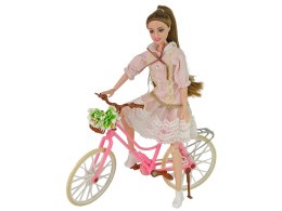 Lalka Dla Dzieci Emily Różowy Rower Kask Kwiat