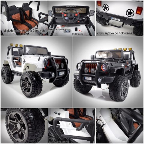 MEGA JEEP 4X4 Z REDUKTOREM NAPĘDU EXCLUSIVE 24 V, 480 WAT, WOLNY START,MIĘKKIE KOŁA /WXE1688-24V MEGA JEEP 4X4 Z REDUKTOREM NAPĘDU EXCLUSIVE 24 V, 480 WAT, WOLNY START,MIĘKKIE KOŁA /WXE1688-24V