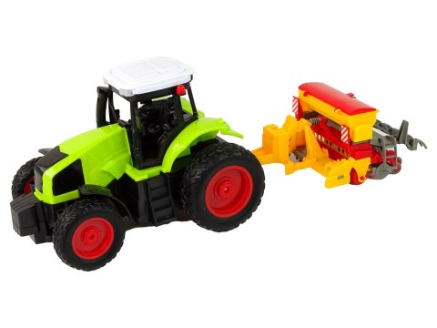 TRAKTOR ZDALNIE STEROWANY Z SIEWNIKIEM 1:16 POJAZD RC PILOT AKUMULATOR