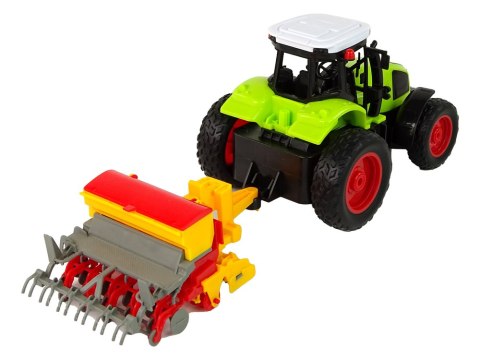 TRAKTOR ZDALNIE STEROWANY Z SIEWNIKIEM 1:16 POJAZD RC PILOT AKUMULATOR