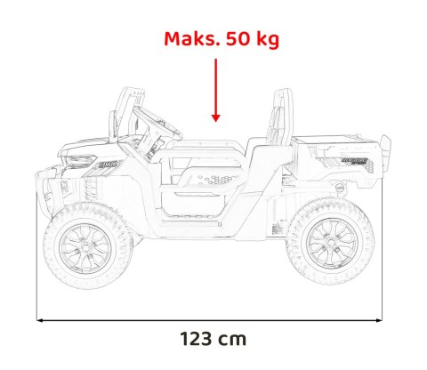 Auto Pick-Up Speed 900 dla dzieci Biały + Napęd 4x4 + Ruchomy kiper + Bagażnik + Pilot + Łopatka + Audio LED Auto Pick-Up Speed 900 dla dzieci Biały + Napęd 4x4 + Ruchomy kiper + Bagażnik + Pilot + Łopatka + Audio LED