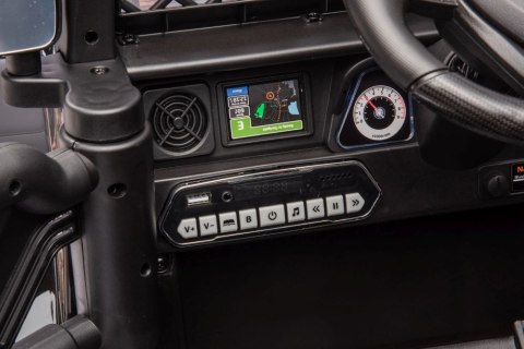 SAMOCHÓD NA AKUMULATOR DŻIP JEEP AUTO TOYOTA FJ 4X4 SKÓRA KOŁA EVA LED MP3