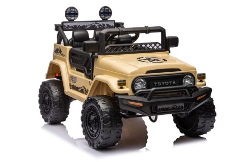 SAMOCHÓD NA AKUMULATOR DŻIP JEEP AUTO TOYOTA FJ 4X4 SKÓRA KOŁA EVA LED MP3