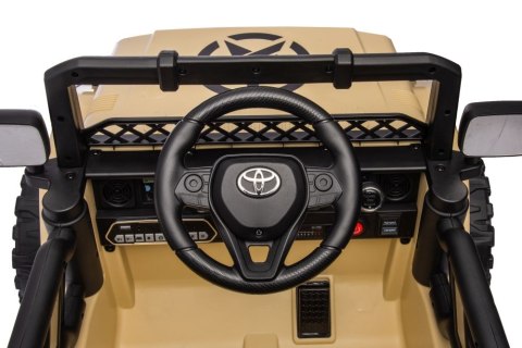 SAMOCHÓD NA AKUMULATOR DŻIP JEEP AUTO TOYOTA FJ 4X4 SKÓRA KOŁA EVA LED MP3