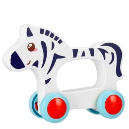 ZEBRA NA KÓŁKACH ZABAWKA EDUKACYJNA DLA NIEMOWLĄT