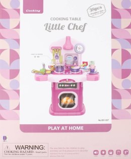 Kuchnia dla dzieci różowa z akcesoriami garnki zestaw
