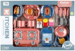 MINI KUCHENKA ZESTAW GARNKI AKCESORIA JEDZENIE