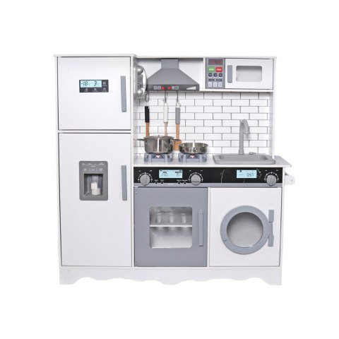 Kuchnia Drewniana Amelia Biało-Szara Okap Kuchenka Na Baterie Kuchnia Drewniana Amelia Biało-Szara Okap Kuchenka Na Baterie
