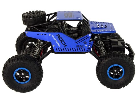 Auto RC Zdalnie Sterowane 1:16 Czarne Niebieskie Auto RC Zdalnie Sterowane 1:16 Czarne Niebieskie