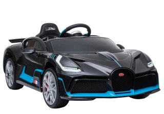 SAMOCHÓD SPORTOWY AUTO NA AKUMULATOR BUGATTI DIVO LAKIER LED PILOT SKÓRA EVA