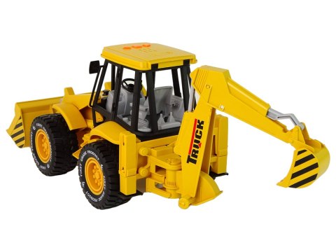 KOPARKA ŁADOWARKA TRAKTOR Z NAPĘDEM FRYKCYJNYM RUCHOMA ŁYŻKA DŹWIĘKI KOPARKA ŁADOWARKA TRAKTOR Z NAPĘDEM FRYKCYJNYM RUCHOMA ŁYŻKA DŹWIĘKI