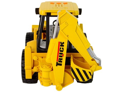 KOPARKA ŁADOWARKA TRAKTOR Z NAPĘDEM FRYKCYJNYM RUCHOMA ŁYŻKA DŹWIĘKI KOPARKA ŁADOWARKA TRAKTOR Z NAPĘDEM FRYKCYJNYM RUCHOMA ŁYŻKA DŹWIĘKI