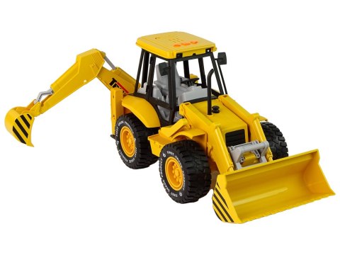 KOPARKA ŁADOWARKA TRAKTOR Z NAPĘDEM FRYKCYJNYM RUCHOMA ŁYŻKA DŹWIĘKI KOPARKA ŁADOWARKA TRAKTOR Z NAPĘDEM FRYKCYJNYM RUCHOMA ŁYŻKA DŹWIĘKI